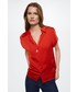 Koszula Mango koszula Sassa damska kolor czerwony relaxed z kołnierzykiem klasycznym