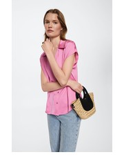 Koszula koszula Sassa damska kolor różowy relaxed z kołnierzykiem klasycznym - Answear.com Mango
