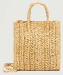 Shopper bag Mango torebka Fez kolor beżowy
