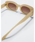 Okulary Mango okulary przeciwsłoneczne Alba damskie kolor beżowy