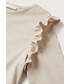 Bluzka Mango longsleeve bawełniany kolor biały