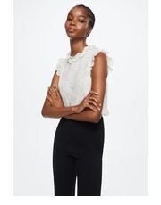 Bluzka top bawełniany Sun kolor biały - Answear.com Mango