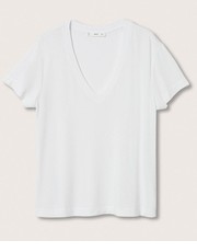 Bluzka t-shirt Vispi damski kolor biały - Answear.com Mango