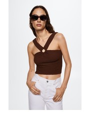 Bluzka top Carey damski kolor brązowy - Answear.com Mango