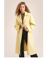 Płaszcz płaszcz damski kolor żółty przejściowy - Answear.com Mango