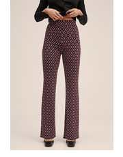 Spodnie spodnie damskie kolor różowy szerokie high waist - Answear.com Mango