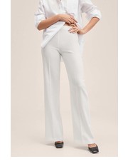 Spodnie spodnie Palachin damskie kolor beżowy szerokie high waist - Answear.com Mango