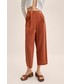 Spodnie Mango spodnie damskie kolor pomarańczowy szerokie high waist