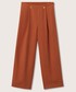 Spodnie Mango spodnie damskie kolor pomarańczowy szerokie high waist