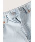 Spodnie Mango szorty jeansowe Mom80 damskie gładkie high waist