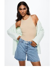 Spodnie szorty jeansowe Zaida damskie gładkie high waist - Answear.com Mango