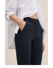 Spodnie spodnie Cola damskie kolor granatowy proste medium waist - Answear.com Mango