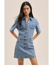 Sukienka sukienka jeansowa Mom80 mini prosta - Answear.com Mango