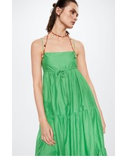 Sukienka sukienka bawełniana Zamora kolor zielony midi oversize - Answear.com Mango