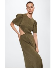 Sukienka sukienka Harper kolor brązowy maxi rozkloszowana - Answear.com Mango