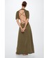 Sukienka Mango sukienka Harper kolor brązowy maxi rozkloszowana