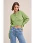 Sweter Mango Kardigan damski kolor zielony lekki