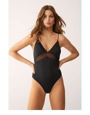 Strój kąpielowy strój kąpielowy Lindsay kolor czarny miękka miseczka - Answear.com Mango