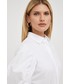 Koszula Silvian Heach koszula bawełniana damska kolor biały regular z kołnierzykiem klasycznym