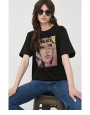 Bluzka t-shirt bawełniany kolor czarny - Answear.com Silvian Heach
