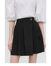 Spodnie szorty damskie kolor czarny gładkie high waist - Answear.com Silvian Heach