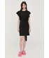 Sukienka Silvian Heach sukienka bawełniana kolor czarny mini prosta