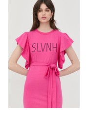 Sukienka sukienka bawełniana kolor różowy mini prosta - Answear.com Silvian Heach