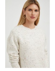 Sweter sweter z domieszką wełny damski kolor beżowy ciepły - Answear.com Silvian Heach