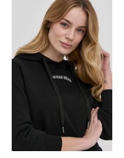 Bluza bluza bawełniana damska kolor czarny z kapturem z nadrukiem - Answear.com Silvian Heach