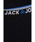 Bielizna męska Jack & Jones piżama bawełniana kolor czarny z nadrukiem