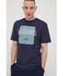 T-shirt - koszulka męska Jack & Jones T-shirt bawełniany kolor granatowy z nadrukiem