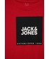 Koszulka Jack & Jones t-shirt bawełniany dziecięcy kolor czerwony z nadrukiem