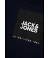 Koszulka Jack & Jones t-shirt bawełniany dziecięcy kolor granatowy z nadrukiem