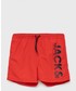 Spodnie Jack & Jones szorty kąpielowe dziecięce kolor czerwony