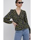 Bluzka Vero Moda bluzka damska kolor granatowy wzorzysta