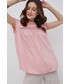 Bluzka Vero Moda bluzka damska kolor różowy gładka