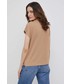 Bluzka Vero Moda t-shirt bawełniany kolor beżowy