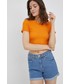 Bluzka Vero Moda t-shirt damski kolor pomarańczowy