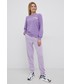 Spodnie Vero Moda Spodnie damskie kolor fioletowy z nadrukiem
