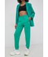 Spodnie Vero Moda Spodnie damskie kolor zielony melanżowe
