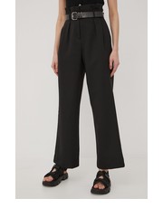 Spodnie spodnie damskie kolor czarny proste high waist - Answear.com Vero Moda
