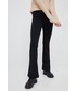 Spodnie Vero Moda spodnie damskie kolor czarny dzwony high waist