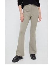 Spodnie spodnie damskie kolor zielony dzwony high waist - Answear.com Vero Moda