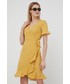 Sukienka Vero Moda sukienka kolor żółty mini rozkloszowana