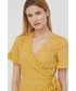 Sukienka Vero Moda sukienka kolor żółty mini rozkloszowana