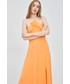 Sukienka Vero Moda sukienka kolor pomarańczowy maxi rozkloszowana
