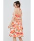 Sukienka Vero Moda sukienka bawełniana kolor pomarańczowy mini rozkloszowana