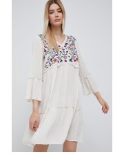 Sukienka sukienka kolor beżowy mini rozkloszowana - Answear.com Vero Moda