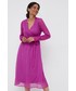 Sukienka Vero Moda sukienka kolor fioletowy maxi rozkloszowana