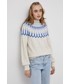Sweter Vero Moda - Sweter z domieszką wełny